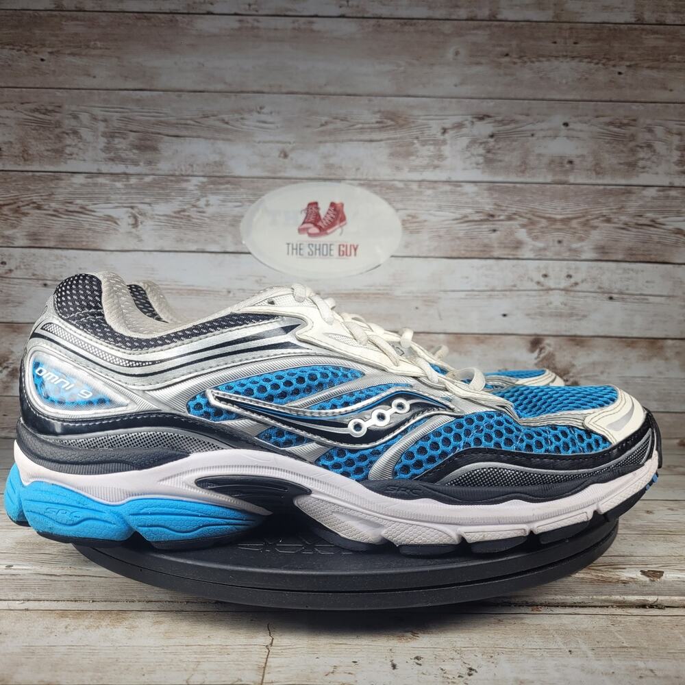 Saucony ProGrid Omni 9 Men Size 9.5 Blue White Athletic Running Shoes